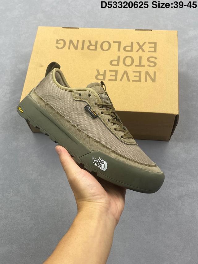 北面The North Face Glenclyffe 面料采用进口磨砂牛皮 公司级版本 鞋底采用Vibram黄金大底 专门为鞋底设计的橡胶以出色的耐磨性 良好