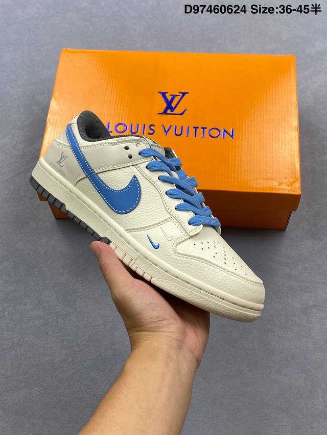 Nike Dunk Sb Low 定制Dunk ！Lv 定制Dunk Sb顾名思义，具有经典的Dunk血缘，又注入了更多的时尚元素。相较于普通的Dunk滑板鞋，
