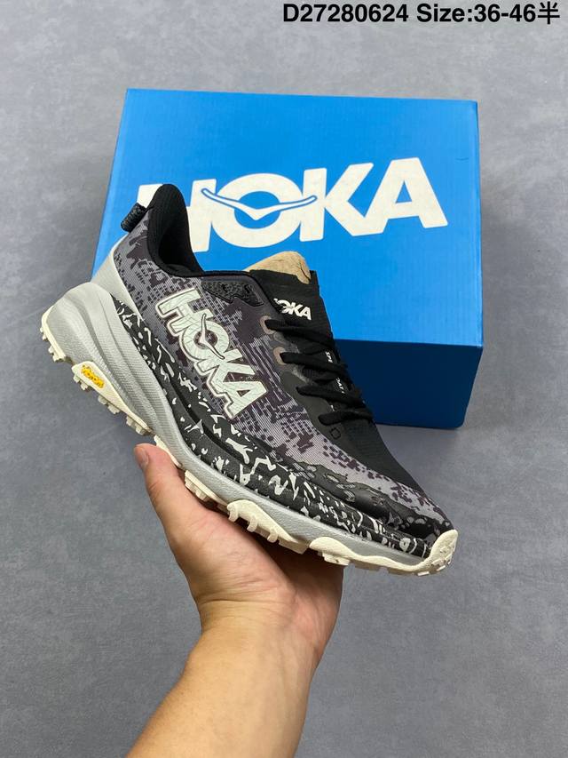公司级Hoka Speedgoat 6 轻量低帮户外越野跑鞋 户外山脉越野轻量运动跑鞋 货号:1147811 尺码:36 36.5 37.5 38 38.5 3