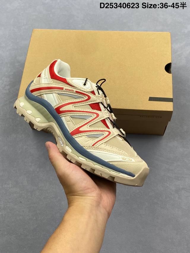 萨洛蒙 Salomon Xt-Quest Adv 探索者系列 潮流越野机能户外休闲运动跑步鞋 采用透气网布与防护皮革组合鞋面材质 牛角扣系带开合 欧索莱环保去臭