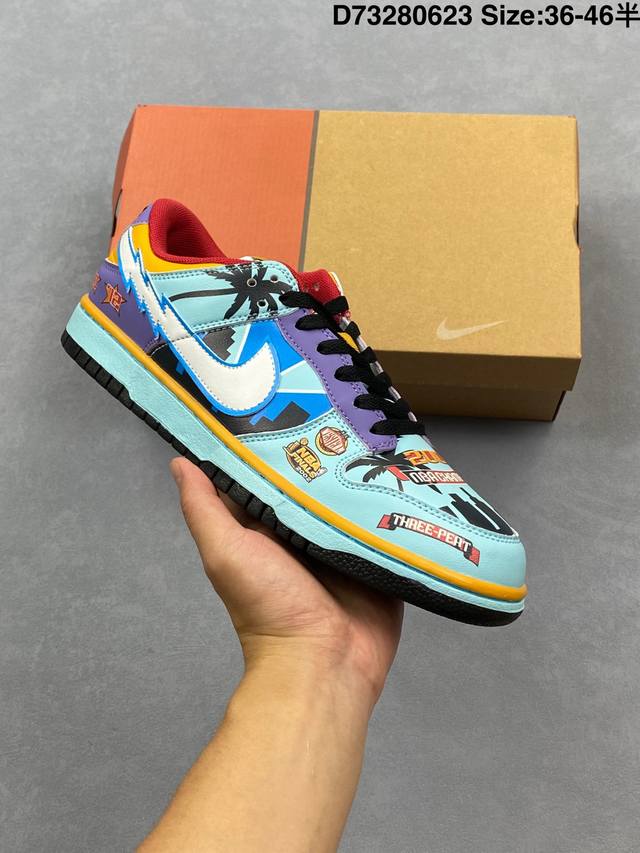 耐克Nike Sb Dunk Low 扣篮系列 复古低帮休闲运动滑板板鞋。采用脚感柔软舒适Zoomair气垫，有效吸收滑板等极限运动在落地时带来的冲击力，为街头