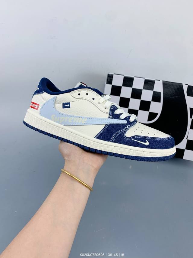 乔丹Air Jordan 1 Low Aj1乔1 倒勾低帮休闲复古文化运动板鞋 Size：如图 编码：K620K0720626