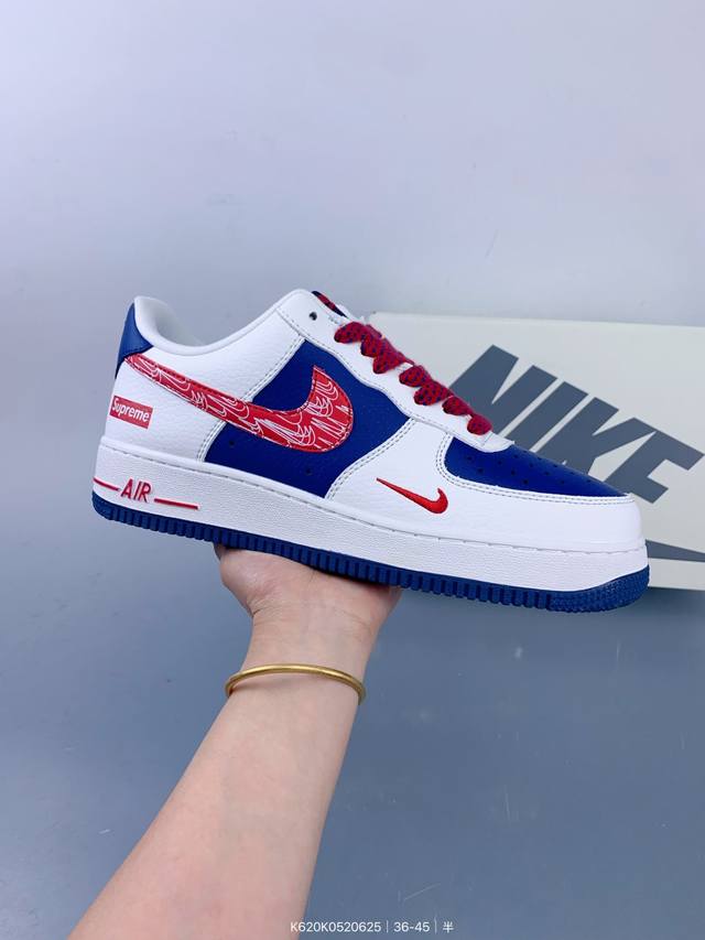 创意定制三方联名配色,联乘著名户外品牌 北面The North Face X Supreme X Nike Air Force 1 07 Low Supreme