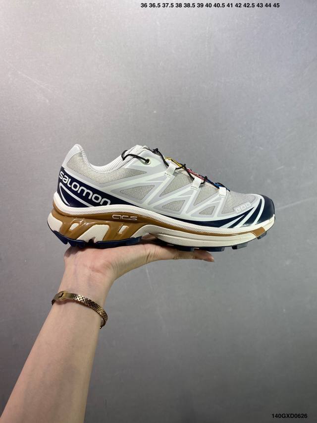 公司级Salomon Xa Pro Xt-6 Expanse萨洛蒙户外越野跑鞋 鞋面采用Sensifit贴合技术 全方位贴合包裹脚型 鞋跟部鞋底牵引设计 提供强