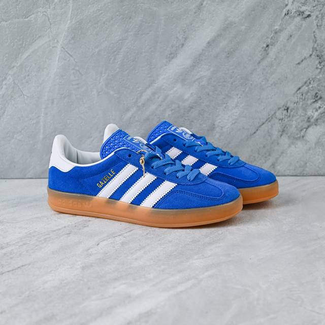 神版特价 Adidas Originals Gazelle Indoor 三叶草休闲防滑耐磨低帮板鞋 鞋头出色设计 塑就出众贴合感 稳固的后跟贴合足部曲线设计