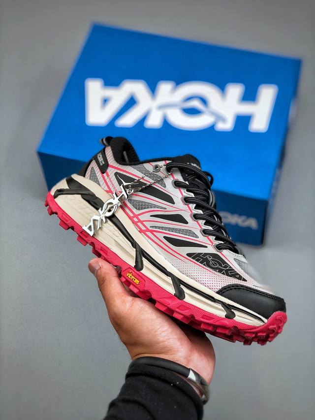 Hoka Mafate Speed 2 玛法特二代超轻厚底轻量山地跑步鞋 轻量化材料Fresh Foam。超轻量中底全部用料过3C认证！ 滚动平衡科技减少33%