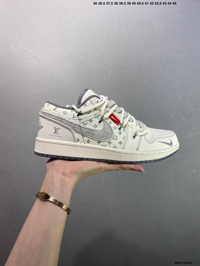 公司级Nike Air Jordan 1 Low 定制配色 定制Aj联名-高端定制 低帮复古文化板鞋 #定制鞋盒 大厂纯原品质出货 超高清洁度 皮料切割干净无任