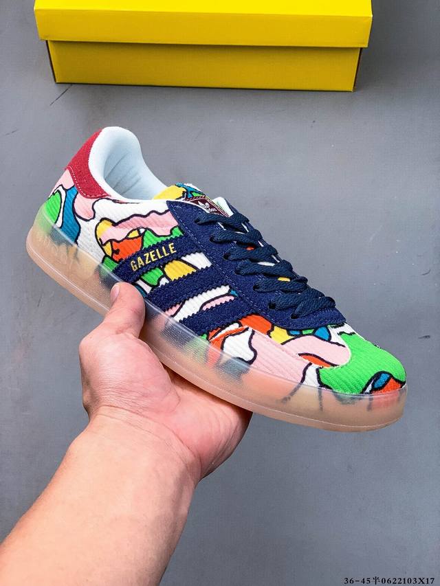 集图 最新跨界联名Gucci X Adidas Originals Gazelle Esquisite Gucci 意大利奢侈品牌-古驰 古奇X 德国运动品牌阿
