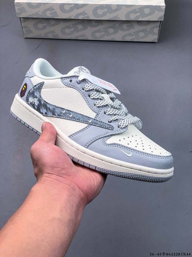 公司级头层！耐克Nike Air Jordan 1 Low Aj1乔1 低帮潮流缓运动休闲板鞋。Aj1 低帮拼接 完美版型真头层牛皮# 内置缓震气垫 原鞋开模