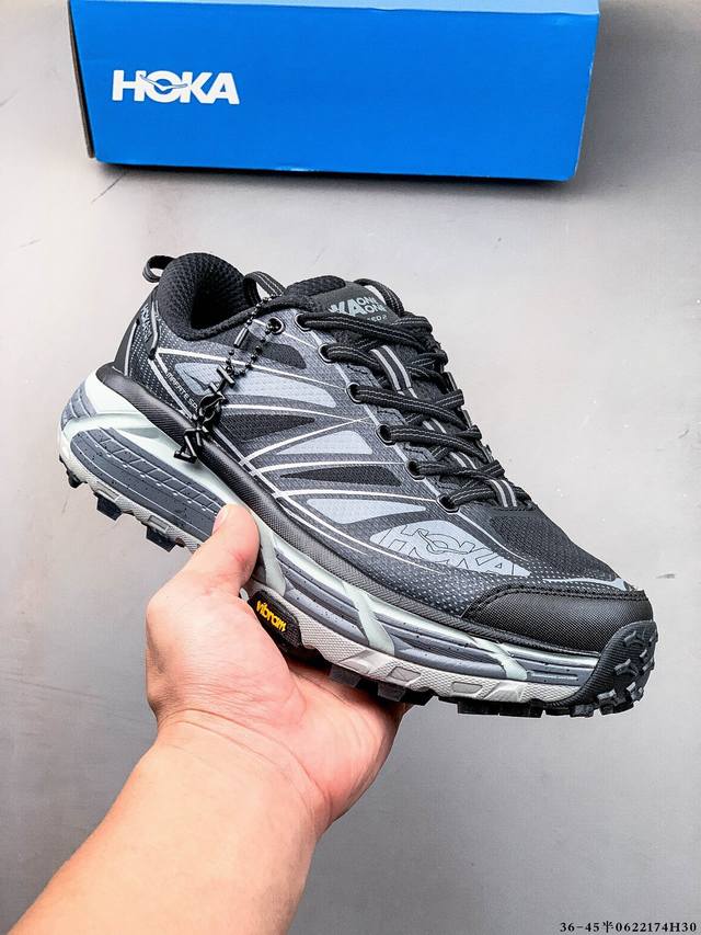 集图 Hoka Mafate Speed 2 超轻厚底轻量山地跑步鞋 原装轻量化材料Fresh Foam 超轻量中底全部用料过3C认证滚动平衡科技减少33%能量