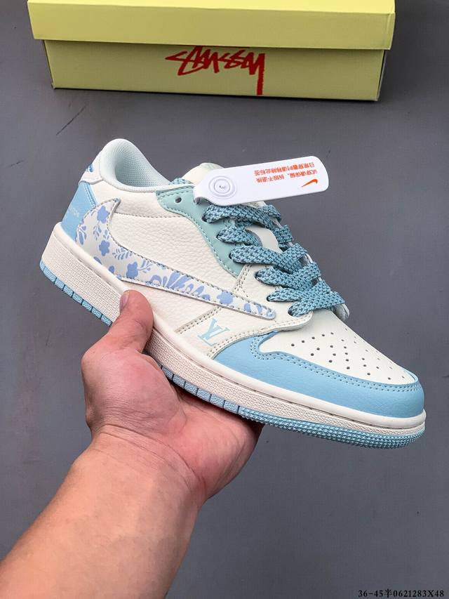 公司级头层！耐克Nike Air Jordan 1 Low Aj1乔1 低帮潮流缓运动休闲板鞋。Aj1 低帮拼接 完美版型真头层牛皮# 内置缓震气垫 原鞋开模