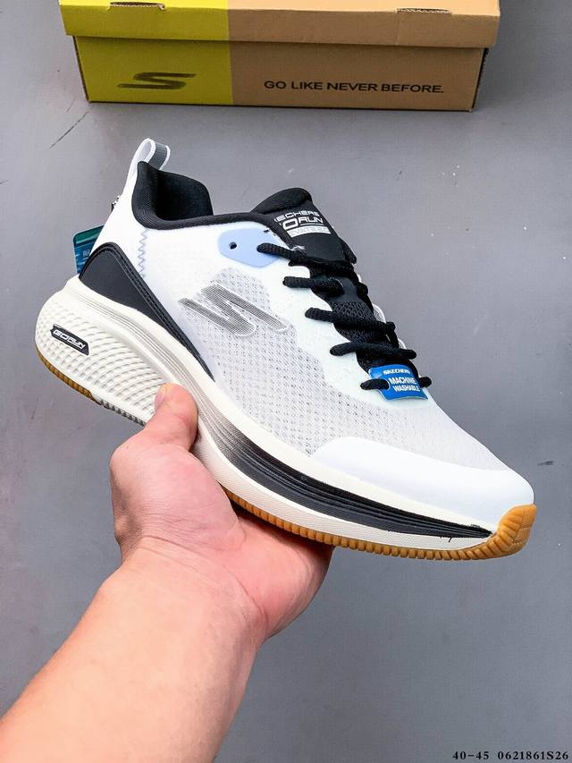 公司级！Skechers斯凯奇 Men's Go 舒适 网布Tpu減震 低帮跑步鞋 0621861S26