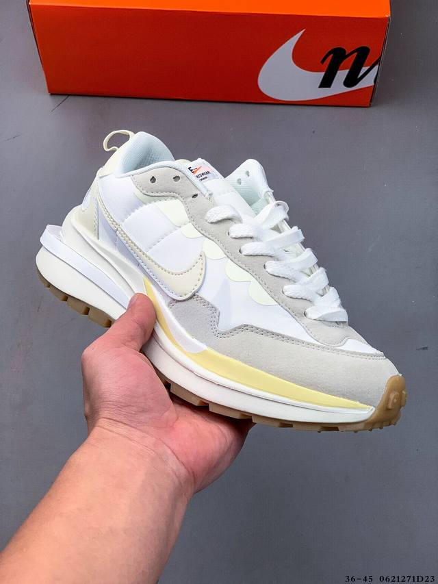 集图 Nike 耐克 日式解构美学联名Sacai X Pegasus Vaporfly Sp 混合马拉松解构前卫变形三层底休闲运动慢跑鞋 0621271D23