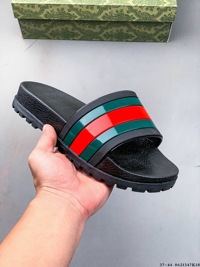 古驰 Gucci 25夏季新款经典休闲百搭拖鞋 0621347K18
