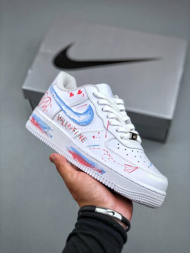 Nike Air Force 1'07 Low 涂鸦 空军一号低帮休闲板鞋Dd8959 100 #原楦头原纸板 原装鞋盒 定制五金配件 内置全掌气垫 原厂鞋底