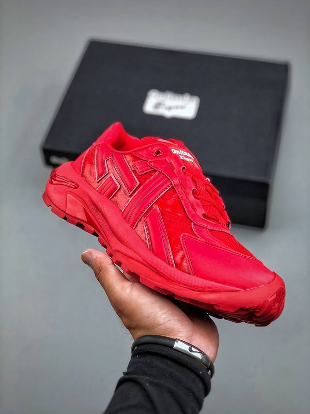 Onitsuka Tiger鬼塚虎 Tigtrail Rs 红色 透气网眼鞋面防滑耐磨低帮 生活休闲鞋专业跑鞋 1183C383-600 尺码：36-45