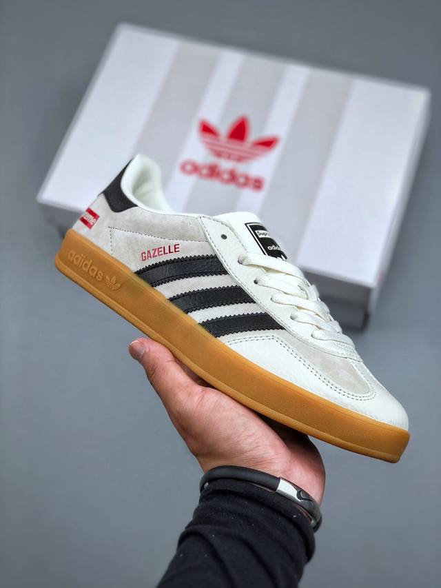 Adidas 德训鞋 “Sup联名-白黑经典”高端定制 大厂纯原品质出货 超高清洁度 细节完美 舒适百搭 低帮休闲板鞋 男女同款货号：Sc9207-726 码数