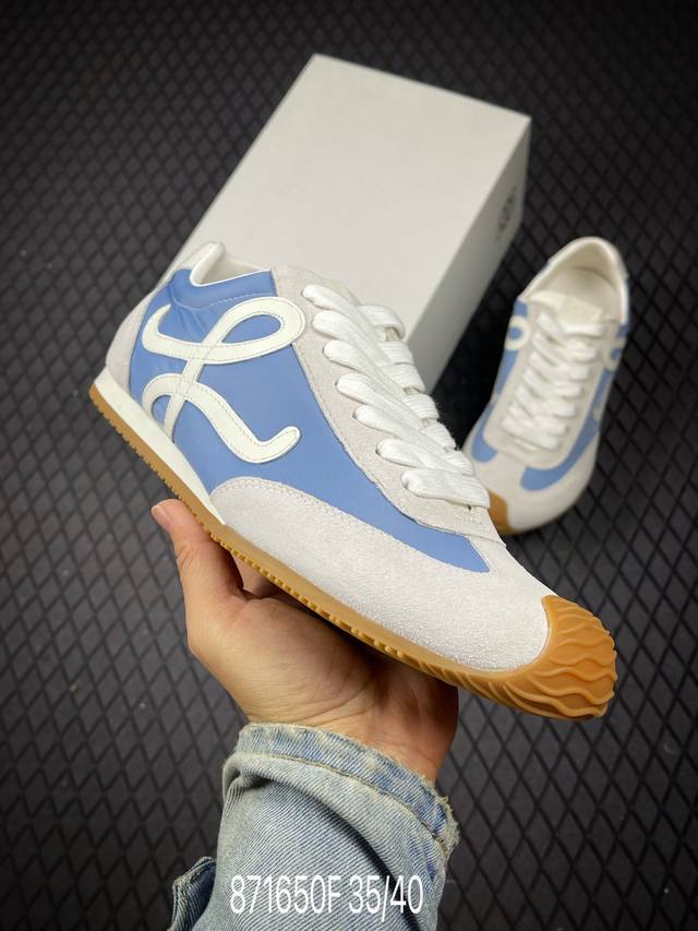 F市售顶级 任意细节不惧对比 罗意威 Loewe 2025 Ballet Runner 2.0 早春新款爆款芭蕾舞鞋 不对称鞋头造型 外贸出口订单 广东原厂 作