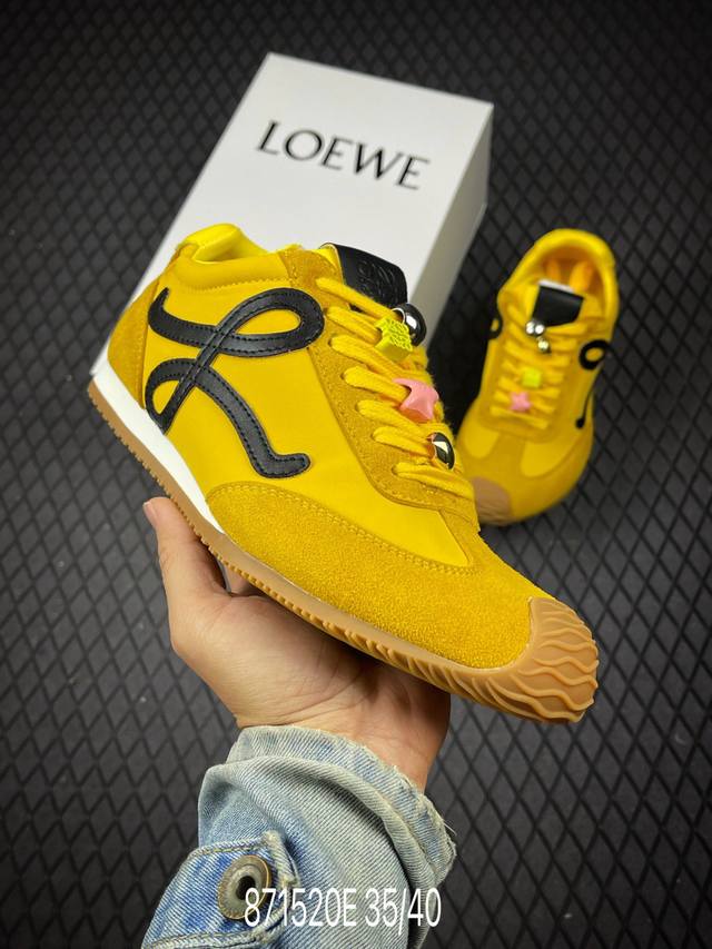 E 配件丢失扣10 罗意威Loewe Ballet Runner Sneakers 芭蕾舞 系列阿甘复古风德训薄底百搭休闲运动鞋 Max推荐版本 市面最高性价比