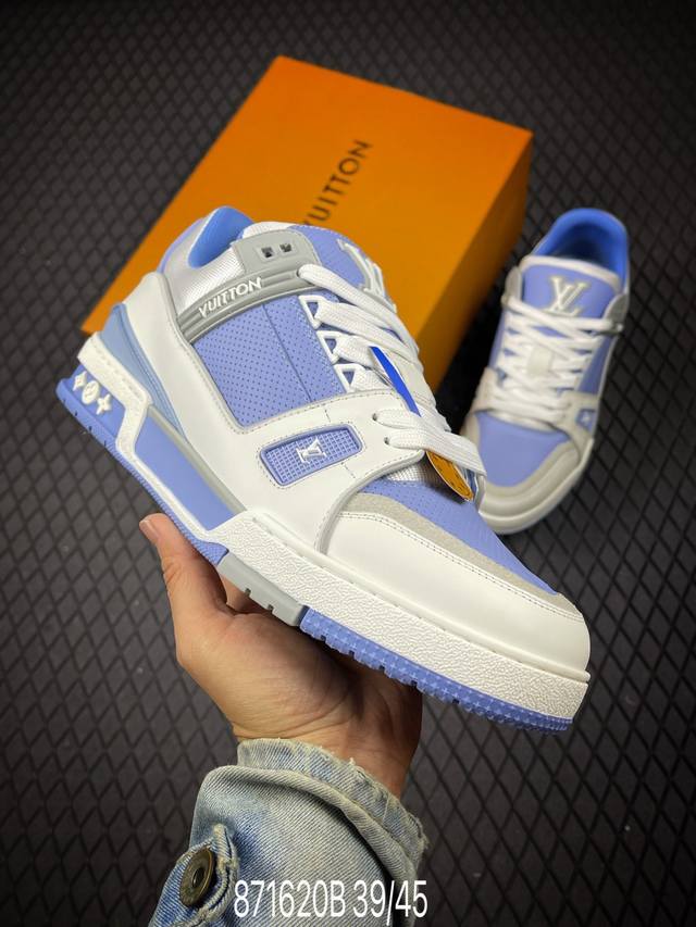 福利特价 B支持到底 原本地780版本 路易威登Louis Vuitton Trainer 2.0 Sneaker Low 运动系列低帮复古百搭休闲运动文化篮球