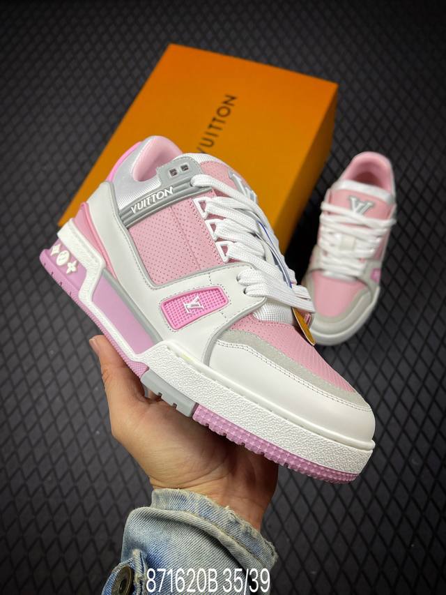 福利特价 B支持到底 原本地780版本 路易威登Louis Vuitton Trainer 2.0 Sneaker Low 运动系列低帮复古百搭休闲运动文化篮球