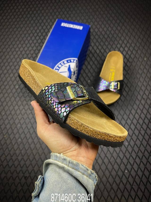 C 新货博肯 Birkenstock 一字拖鞋 广东原产#德国百年知名鞋履品牌 博肯Birkenstock 勃肯#采用质地柔软牛皮绒面材质#中底搭载缓震软木橡胶