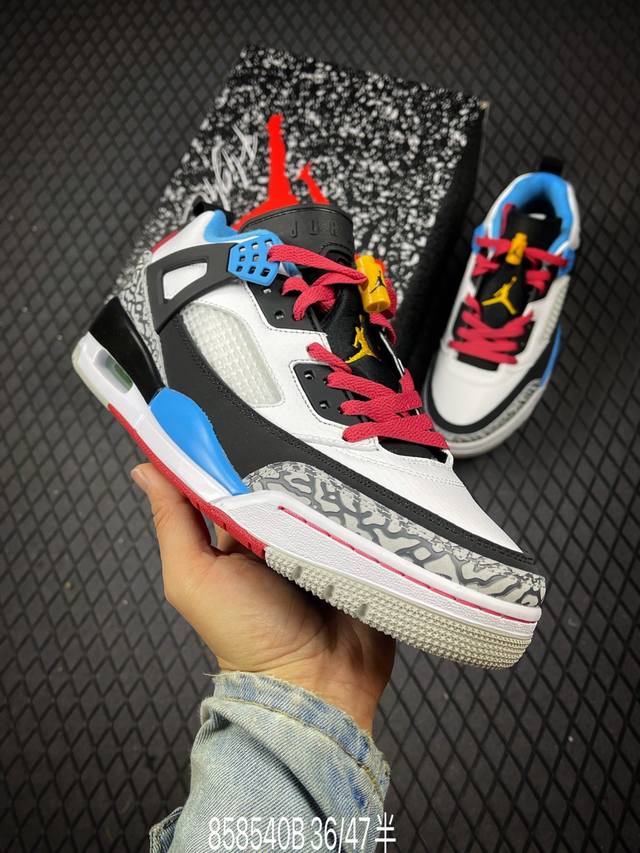 B 公司级Nike Air Jordan Spizike Low舒适百搭 防滑耐磨 低帮 复古篮球鞋 完美鞋型打造 内原厂气垫 全新设计立体压纹原盒包装 货号: