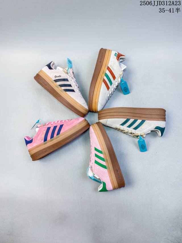 公司级阿迪达斯 三叶草Adidas Samba Vegan Og厚底长鞋舌 桑巴舞系列绅士德训足球风百搭低帮休闲运动板鞋 号码：36 36.5 37 38 38