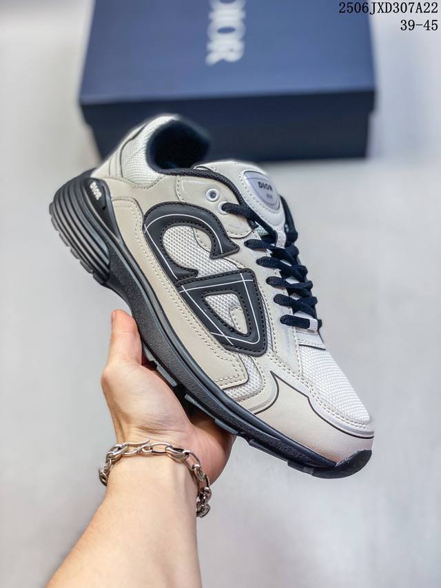 Dior 迪奥 高奢品牌 彰显高级气质 Dior 运动鞋低帮系列复古休闲鞋时尚慢跑鞋厚底老爹鞋圆头系带 运动跑鞋 生活休闲鞋 男款 时髦单品 时尚百搭 复古老爹