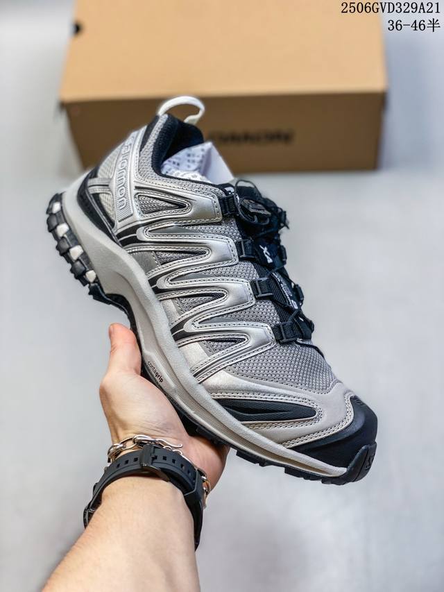 公司级 Salomon Xa Pro 3D Adv 萨洛蒙户外越野跑鞋 412322-21 #鞋面采用Sensifit贴合技术 全方位贴合包裹脚型 鞋跟部鞋底牵