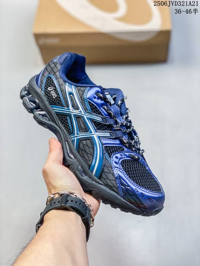 真标带半码 Asics亚瑟士Nimbus 10.1新款复古透气运动男鞋女跑鞋1203A543-500 尺码：见面 编码：06Jvd321A21