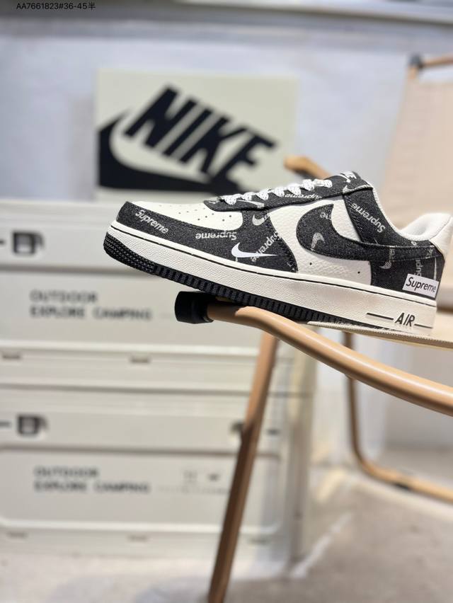 Supreme X Nk Air Force 1'07 Low 空军一号低帮休闲板鞋 #定制皮料 原楦原纸板 纯正空军版型 高清洁度 内置全掌气垫Lw9279