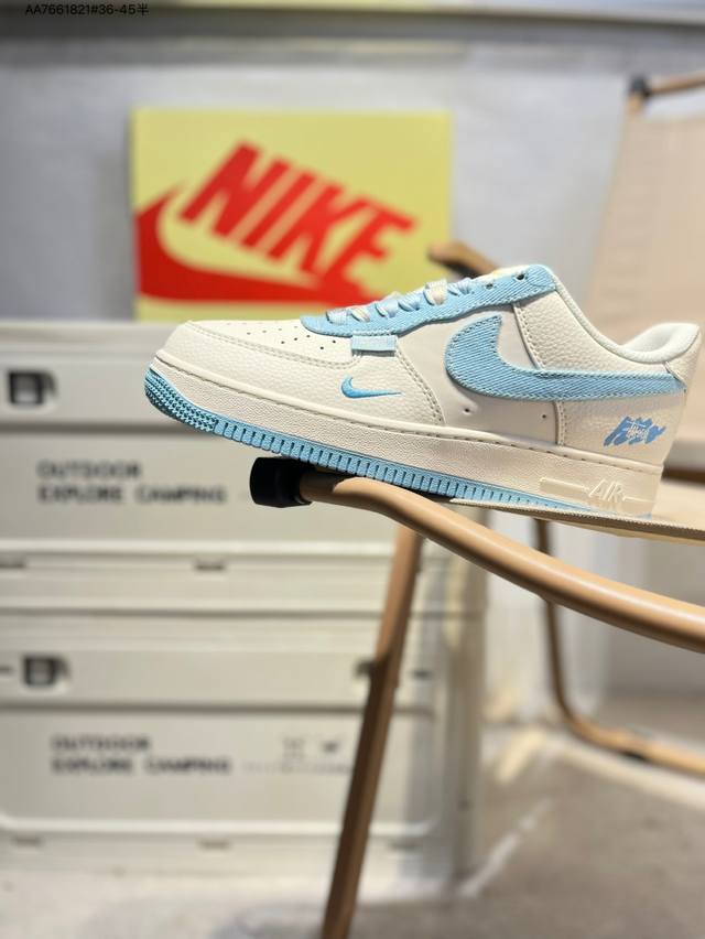 斯图西 X Nk Air Force 1'07 Low 空军一号低帮休闲板鞋 #定制皮料 原楦原纸板 纯正空军版型 高清洁度 内置全掌气垫Hs8068 Aa76