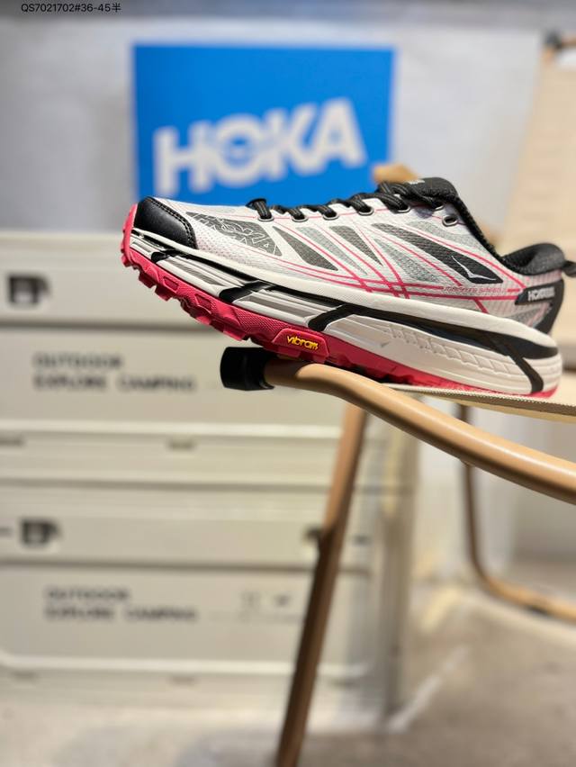 Hoka One One Mafate Speed 2 Low 轻量低帮户外越野跑鞋 户外山脉越野轻量运动跑鞋 鞋面用轻的无缝架构 鞋带用了弹性不易松脱的扁宽弹