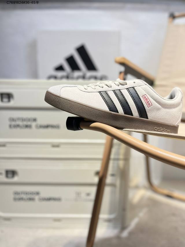 Adidas Neo Vl Court 2.0 百搭单品 绒面麂皮防滑耐磨轻便低帮板鞋 货号:Js3003 C7691624#36-45半