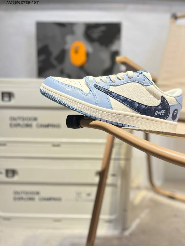 公司级头层皮猿人头 X 乔丹Air Jordan 1 Low Aj1低帮系列篮球鞋 官方同步配色 原装级产物 #拒绝公底 立体鞋型 细节完美 高清洁度Hs806
