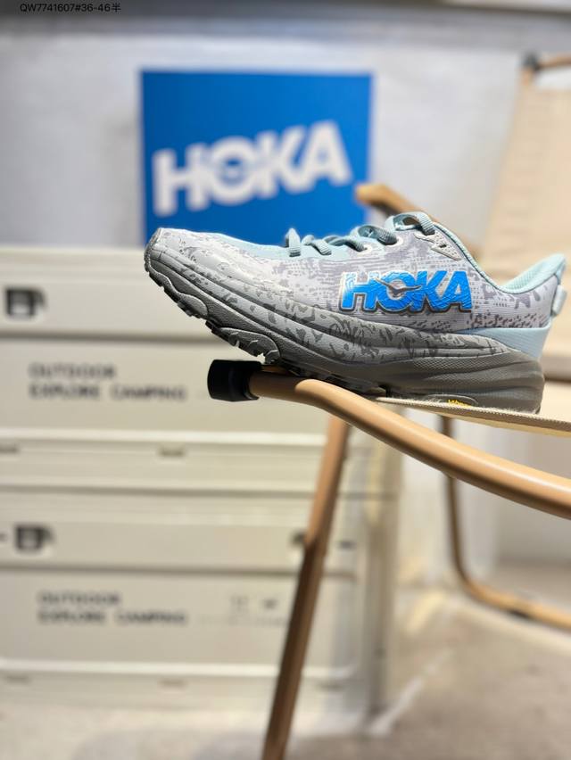 Hoka One One M Speedgoat 6 低帮专业越野跑步鞋 实拍首发 相较于前几代Mafate包裹感更好 跟Speedgoat 快速羚羊 系列比起