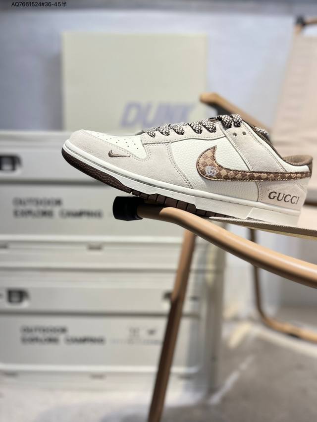古驰 X Nike Sb Dunk Low 大厂出品 极力推荐 新配色 原装头层材料 独家版型蒸餾加工 帶來的是更好的视觉和脚感体验 大厂纯原品质出货 清洁度