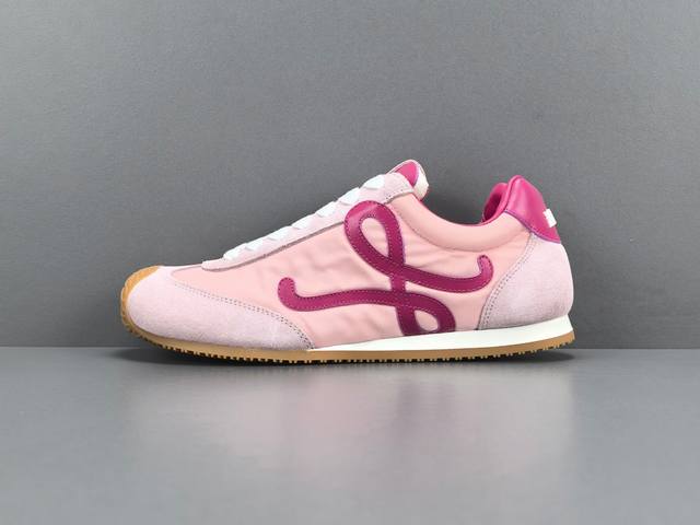 渠道优势 ！ 莞产 罗意威 Loewe罗意威 Ballet Runner 2.0 尼龙牛皮革 圆头系带 德训鞋 低帮 生活休闲鞋 男女同款 尺码 35 36 3