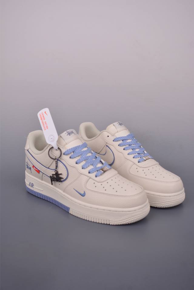 Nike Air Force 1 Low 斯图西联名 原楦头原纸板 打造纯正空军版型 专注外贸渠道 全掌内置蜂窝气垫 原盒配件 原厂中底钢印、拉帮完美 官方货号