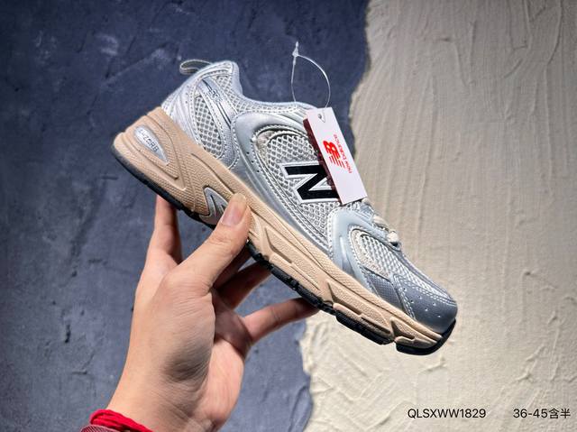 新百伦New Balance Mr530 复古老爹风网布跑步休闲运动鞋 采用硬质牛剖革组合透气网眼布鞋面材质 独立3层组合大底私模 正确独立中底嵌入Abzorb