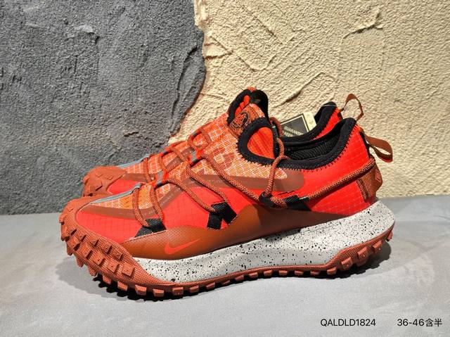 新品上市实拍 耐克Nike Acg Mountain Fly Gtx Se山脉系列 解构绑带 低帮户外登山越跑徒步休闲运动鞋 货号:Ib7328-002 尺码: