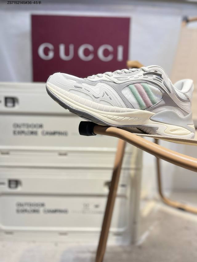 广东原厂# Gucci Distressed Screener Sneaker古驰经典小脏鞋原型复古百搭老爹板鞋 复古学院风814040 Zs7152145#3