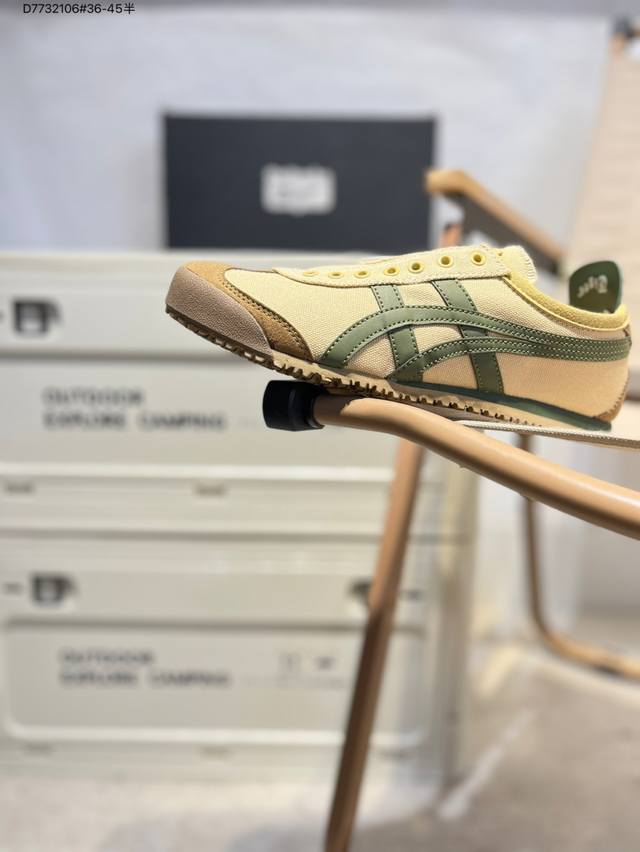Onitsuka Tiger Mexico 66 鬼冢虎帆布 墨西哥升级版系列低帮复古经典虎爪百搭休闲皮革慢跑鞋Dl408 D7732106#36-45半