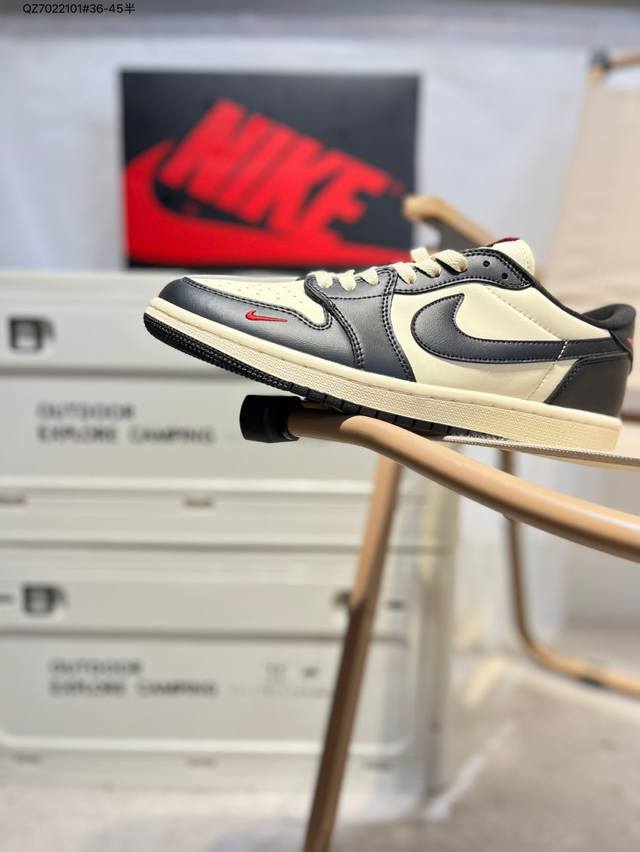 公司级头层皮乔丹Air Jordan 1 Low Aj1低帮系列篮球鞋 官方同步配色 原装级产物 #拒绝公底 立体鞋型 细节完美 高清洁度Ib8958 Qz70