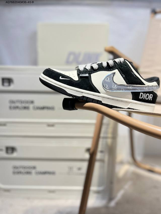 迪奥 X Nike Sb Dunk Low 大厂出品 极力推荐 新配色 原装头层材料 独家版型蒸餾加工 帶來的是更好的视觉和脚感体验 大厂纯原品质出货 清洁度