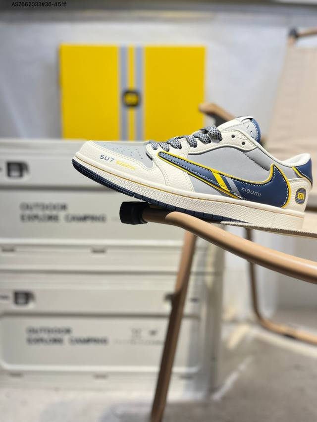 公司级头层皮小米 X 乔丹Air Jordan 1 Low Aj1低帮系列篮球鞋 官方同步配色 原装级产物 #拒绝公底 立体鞋型 细节完美 高清洁度Xx3168