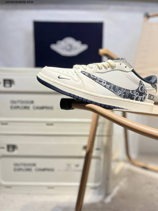 公司级头层皮迪奥 X 乔丹Air Jordan 1 Low Aj1低帮系列篮球鞋 官方同步配色 原装级产物 #拒绝公底 立体鞋型 细节完美 高清洁度Ld2025