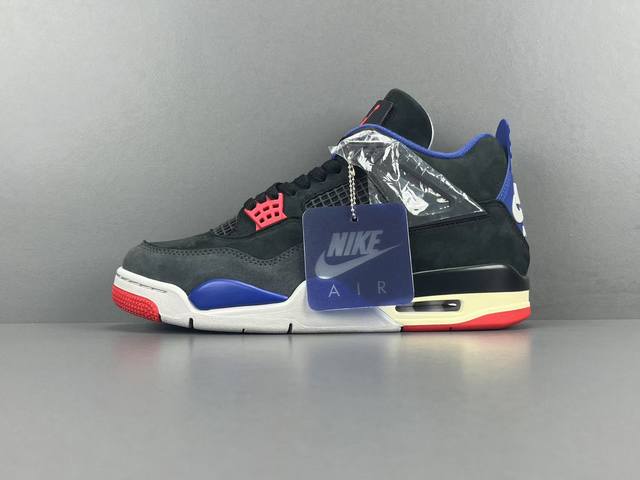 渠道优势 ！ Og版 Aj4 Jordan Air Jordan 4 Rare Air “Laser” 舒适 防滑耐磨 中帮 复古篮球鞋 男款 黑灰 尺码36-