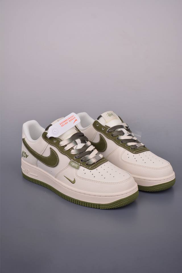 Nike Air Force 1 Low 斯图西联名 原楦头原纸板 打造纯正空军版型 专注外贸渠道 全掌内置蜂窝气垫 原盒配件 原厂中底钢印、拉帮完美 官方货号